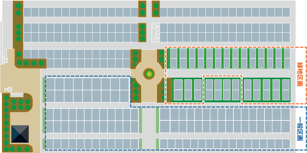 上川霊園 庭園墓地区画図