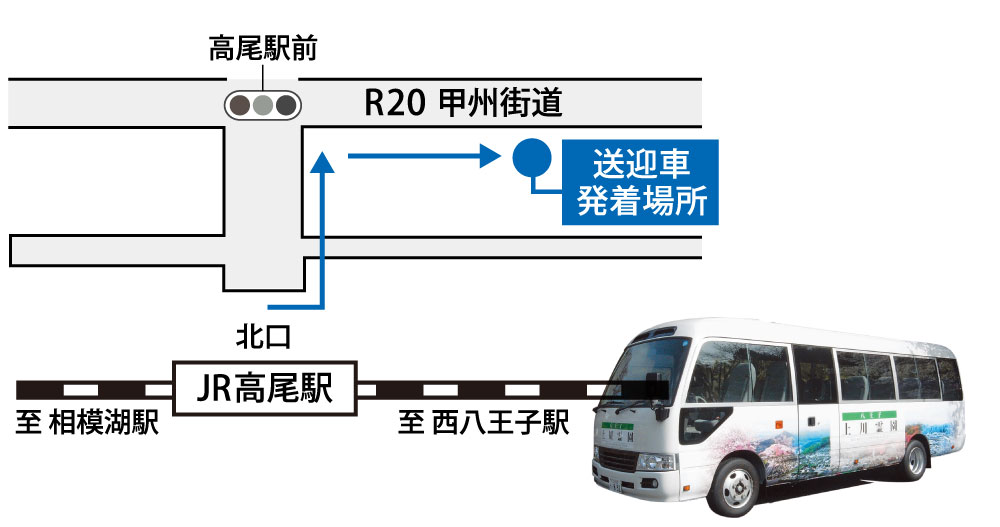 無料送迎車発着場所